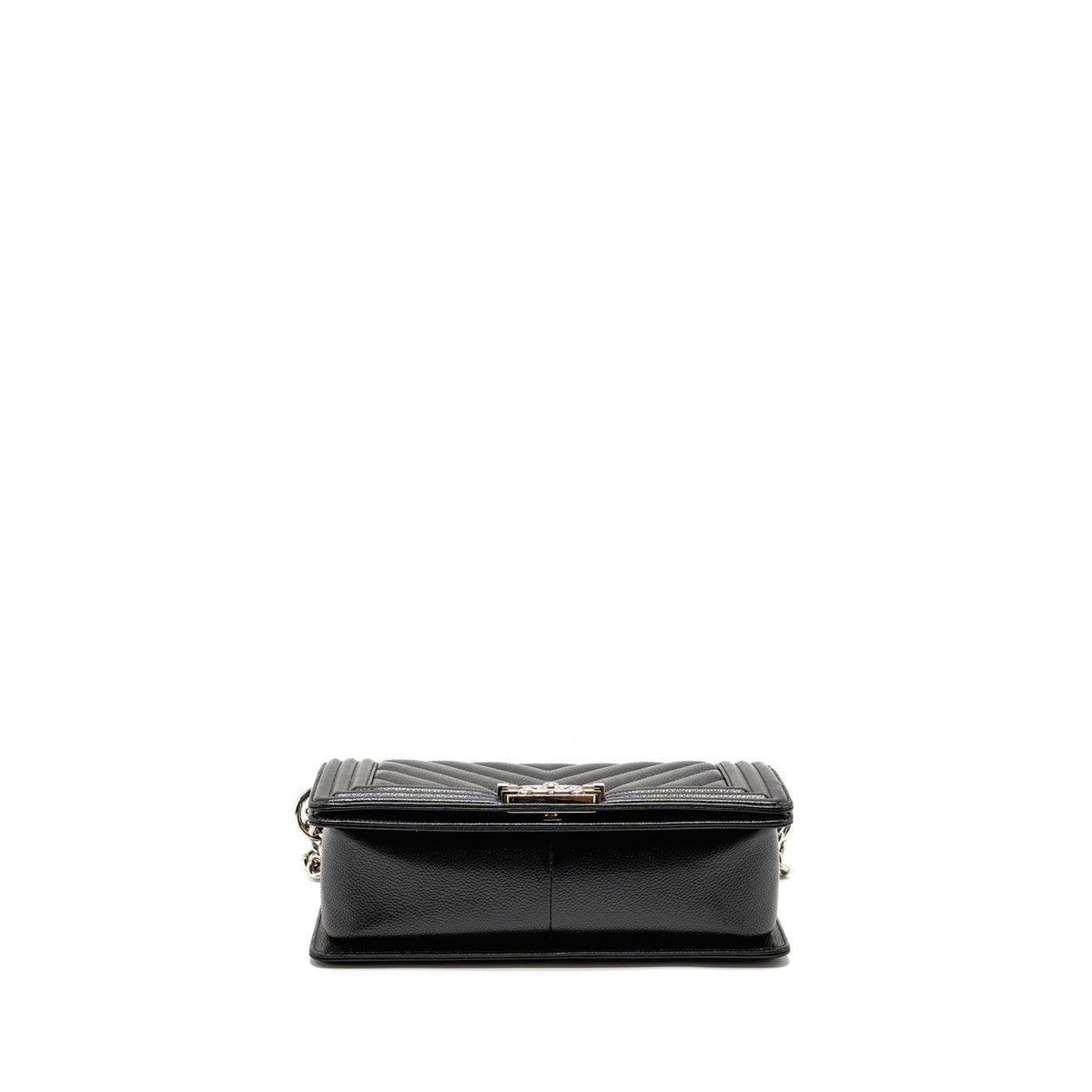 CHANEL CHEVRON MEDIUM BOY BAG CAVIAR BLACK SHW