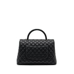 CHANEL LARGE COCO HANDLE CAVIAR BLACK RUTHENIUM HARDWARE