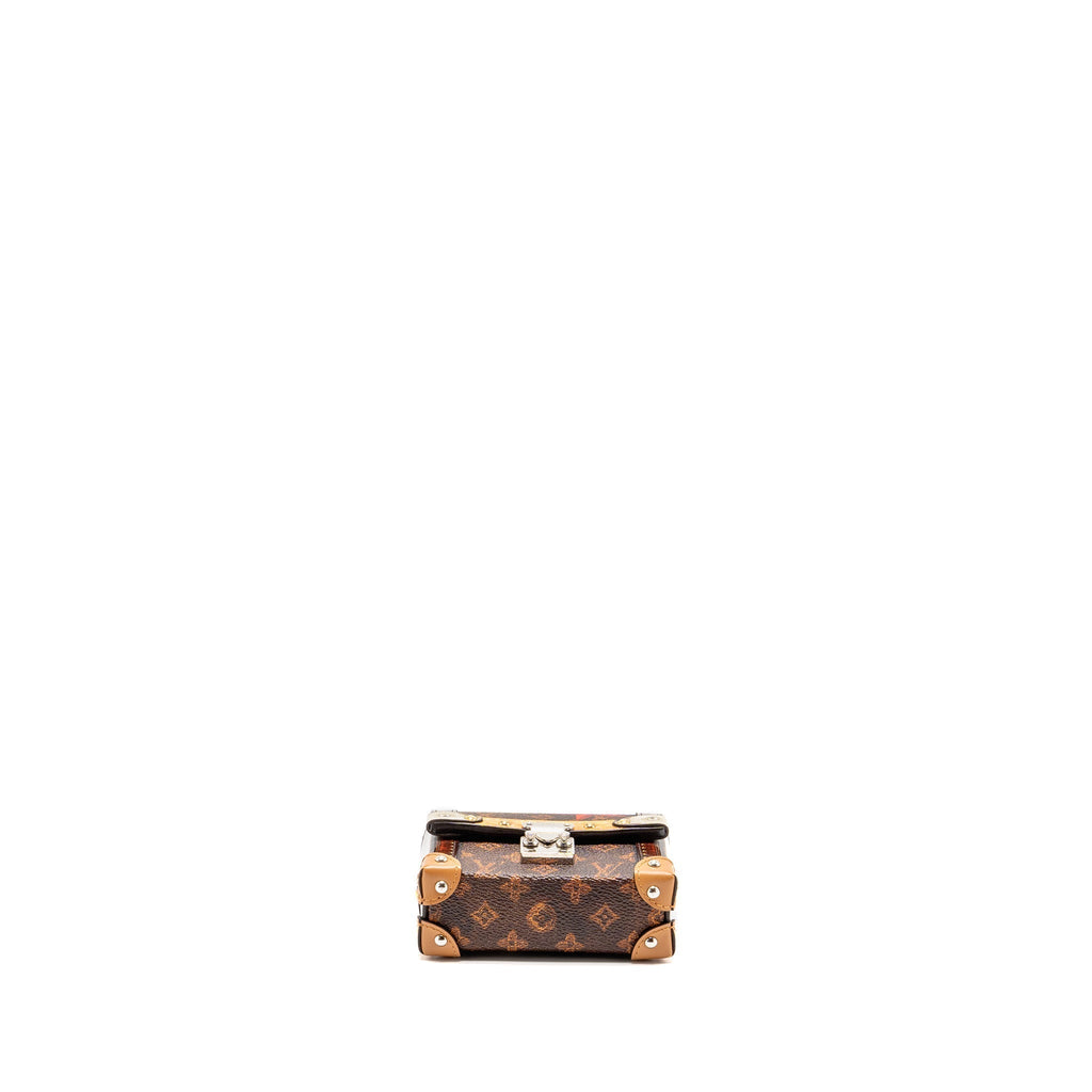 LOUIS VUITTON ESSENTIAL TRUNK MINI BAG/BAG CHARM MONOGRAM CANVAS MULTICOLOUR HARDWARE