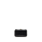 CHANEL MINI SQUARE FLAP BAG LAMBSKIN BLACK LGHW (MICROCHIP)