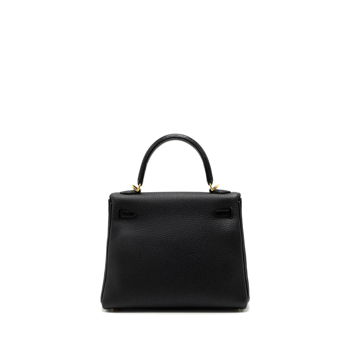 HERMES TOUCH KELLY 25 TOGO / LIZARD BLACK GHW