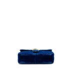 GUCCI GG MARMONT SHOULDER BAG VELVET BLUE GHW