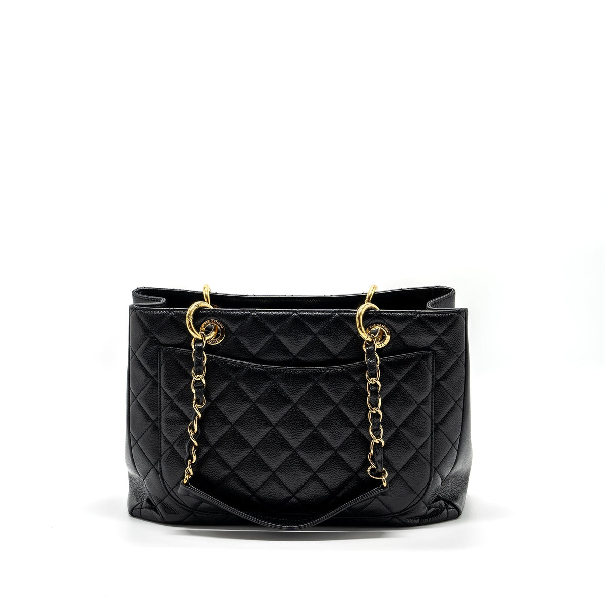 CHANEL GRAND SHOPPING TOTE BAG CAVIAR BLACK GHW
