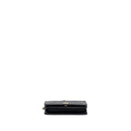 CHANEL BOY WALLET ON CHAIN CAVIAR BLACK LGHW (MICROCHIP)