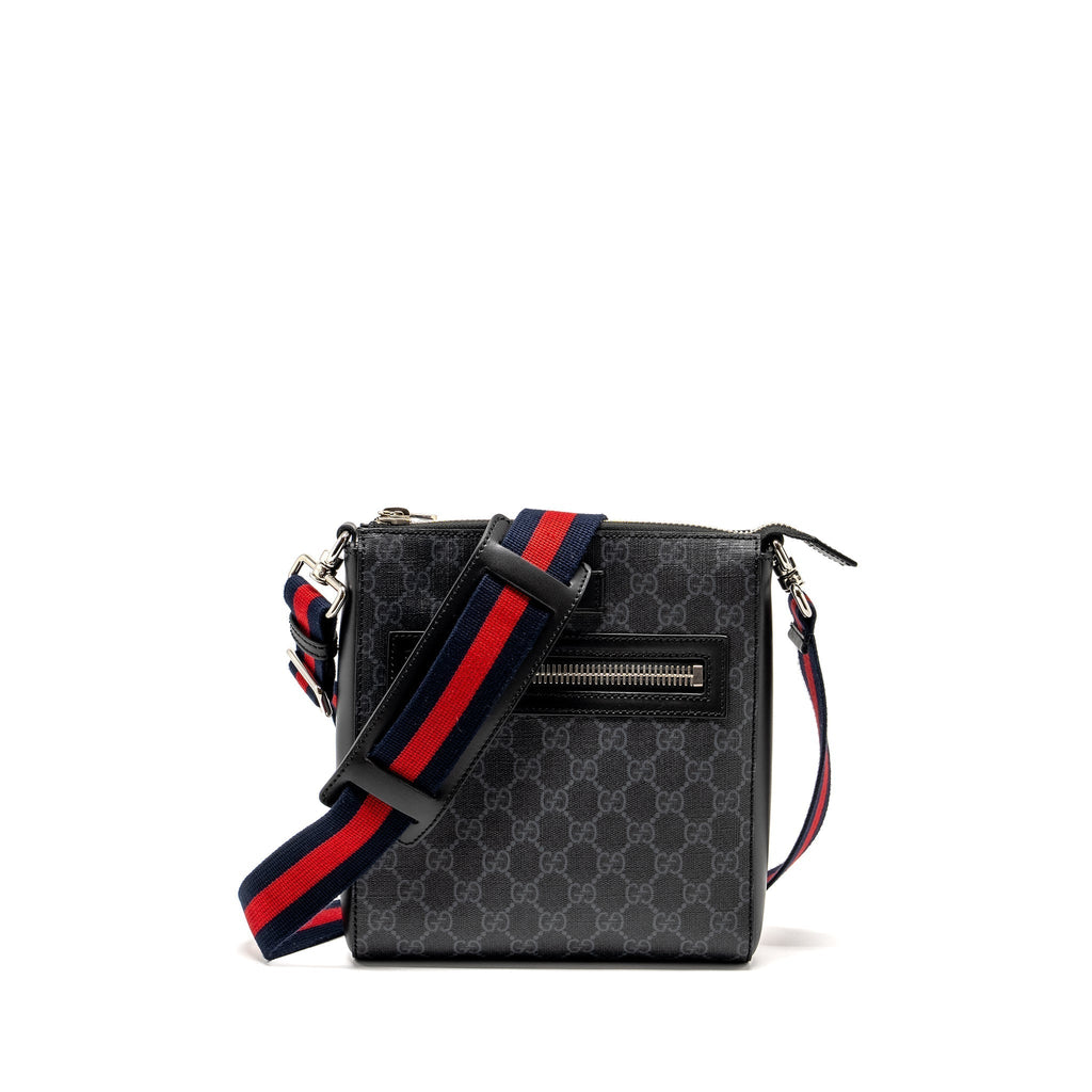 GUCCI MESSENGER BAG GG SUPREME CANVAS BLACK/ MULTICOLOUR SHW