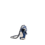 CHANEL MEDIUM LIMITED EDITION FLORA PRINTED CLASSIC FLAP BAG SILK BLUE/WHITE SHW (MICROCHIP)