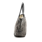GOYARD SAINT LOUIS PM TOTE BAG GOYARDINE CANVAS / CALFSKIN BLACK SHW