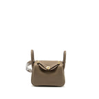 Hermes Mini Lindy II Clemence Etoupe GHW