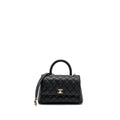 CHANEL SMALL COCO HANDLE CAVIAR BLACK LGHW (MICROCHIP)