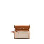 Hermes Herbag Mini Canvas/Hunter Ecru-Beige/Fauve GHW
