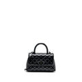 CHANEL SMALL COCO HANDLE AGED CALFSKIN BLACK WITH BLACK HARDWARE