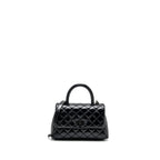 CHANEL SMALL COCO HANDLE AGED CALFSKIN BLACK WITH BLACK HARDWARE