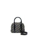 DIOR MEDIUM BOWLING BAG DIOR OBLIQUE CANVAS BLUE GHW