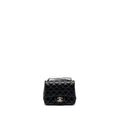CHANEL MINI SQUARE FLAP BAG LAMBSKIN BLACK LGHW (MICROCHIP)
