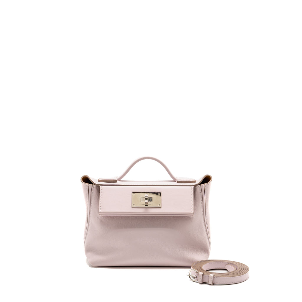Hermes Mini 24/24 2424-21 evercolor/ swift mauve pale / sesame SHW