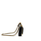 CHANEL 24C GOLD CRUSH WALLET ON CHAIN CALFSKIN BLACK GHW(MICROCHIP)