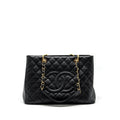 CHANEL GRAND SHOPPING TOTE BAG CAVIAR BLACK GHW