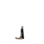 CHANEL COCO CHARMS CHAIN QUILTED POUCH BAG LAMBSKIN BLACK LGHW