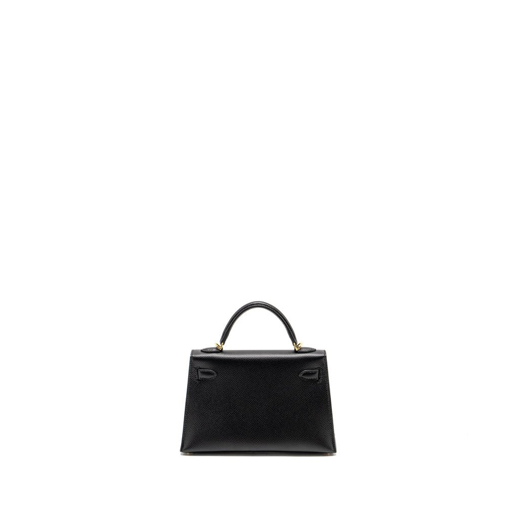 Hermes Mini Kelly II Epsom Black GHW
