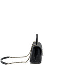 CHANEL SMALL COCO HANDLE CAVIAR BLACK LGHW (MICROCHIP)