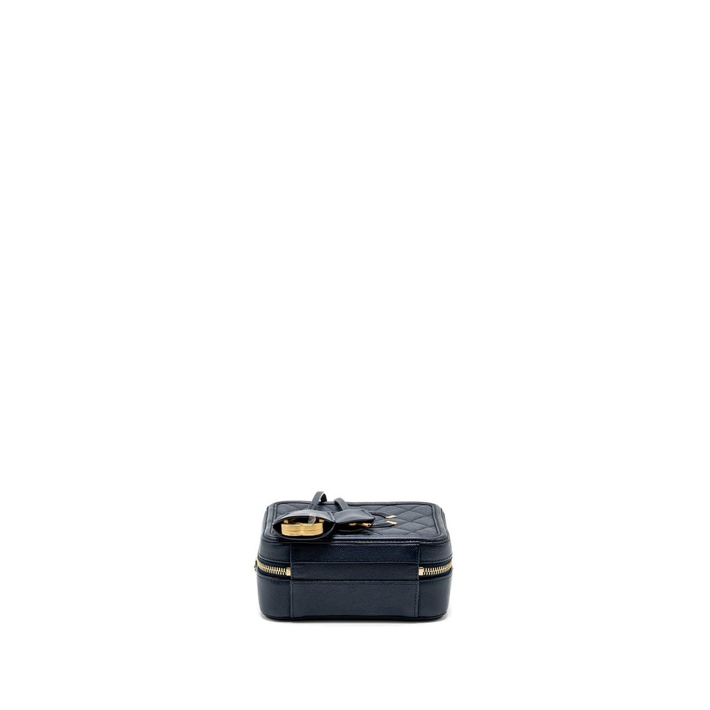 CHANEL MINI FILIGREE CAMERA BAG CAVIAR DARK BLUE GHW