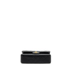 CHANEL SMALL CLASSIC DOUBLE FLAP BAG CAVIAR BLACK GHW(MICROCHIP)