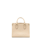 LOUIS VUITTON ONTHEGO PM MONOGRAM EMPREINTE LEATHER CREME GHW