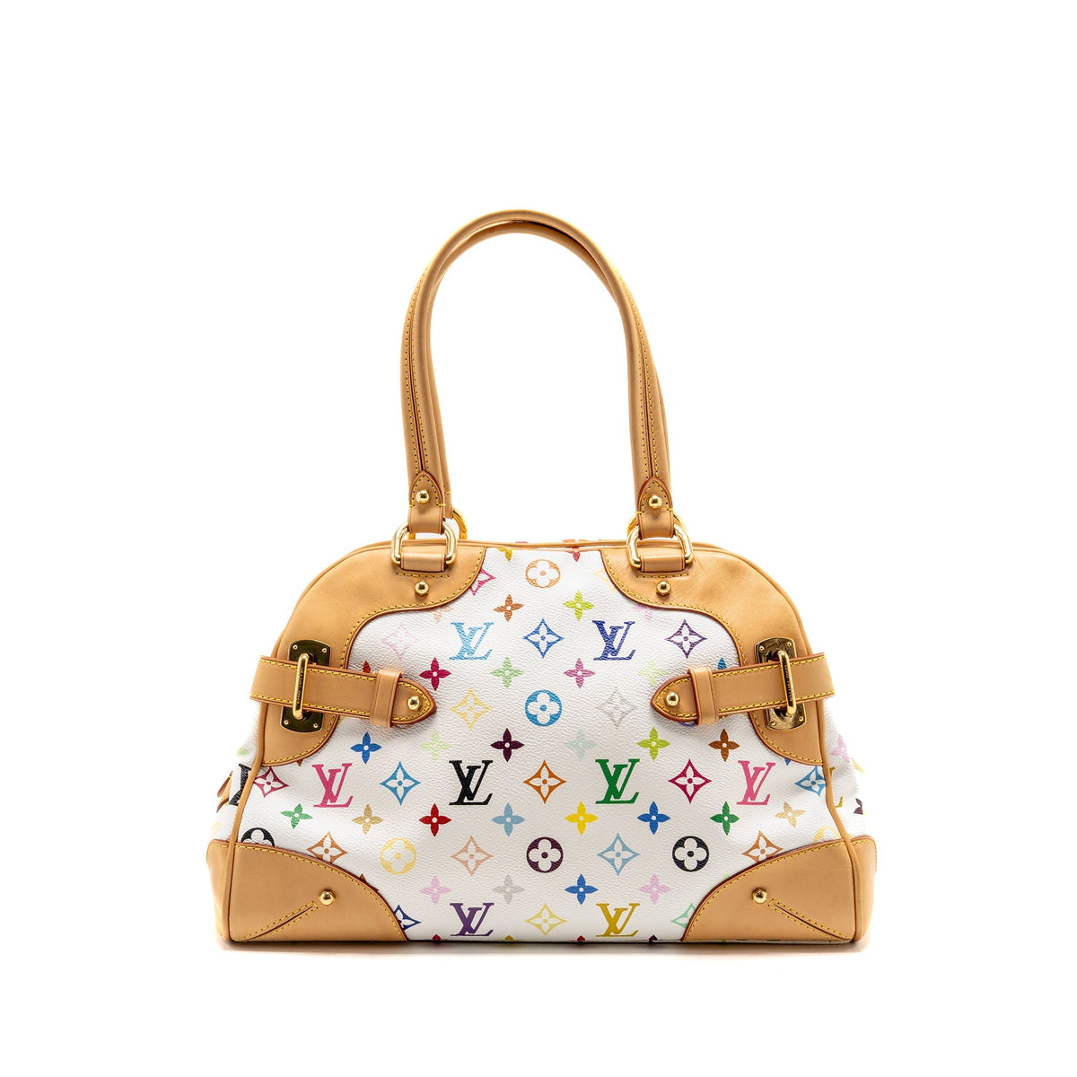 Louis Vuitton Claudia Tote Bag White/Multicoloured Monogram Canvas GHW