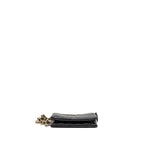 CHANEL COCO CHARMS CHAIN QUILTED POUCH BAG LAMBSKIN BLACK LGHW