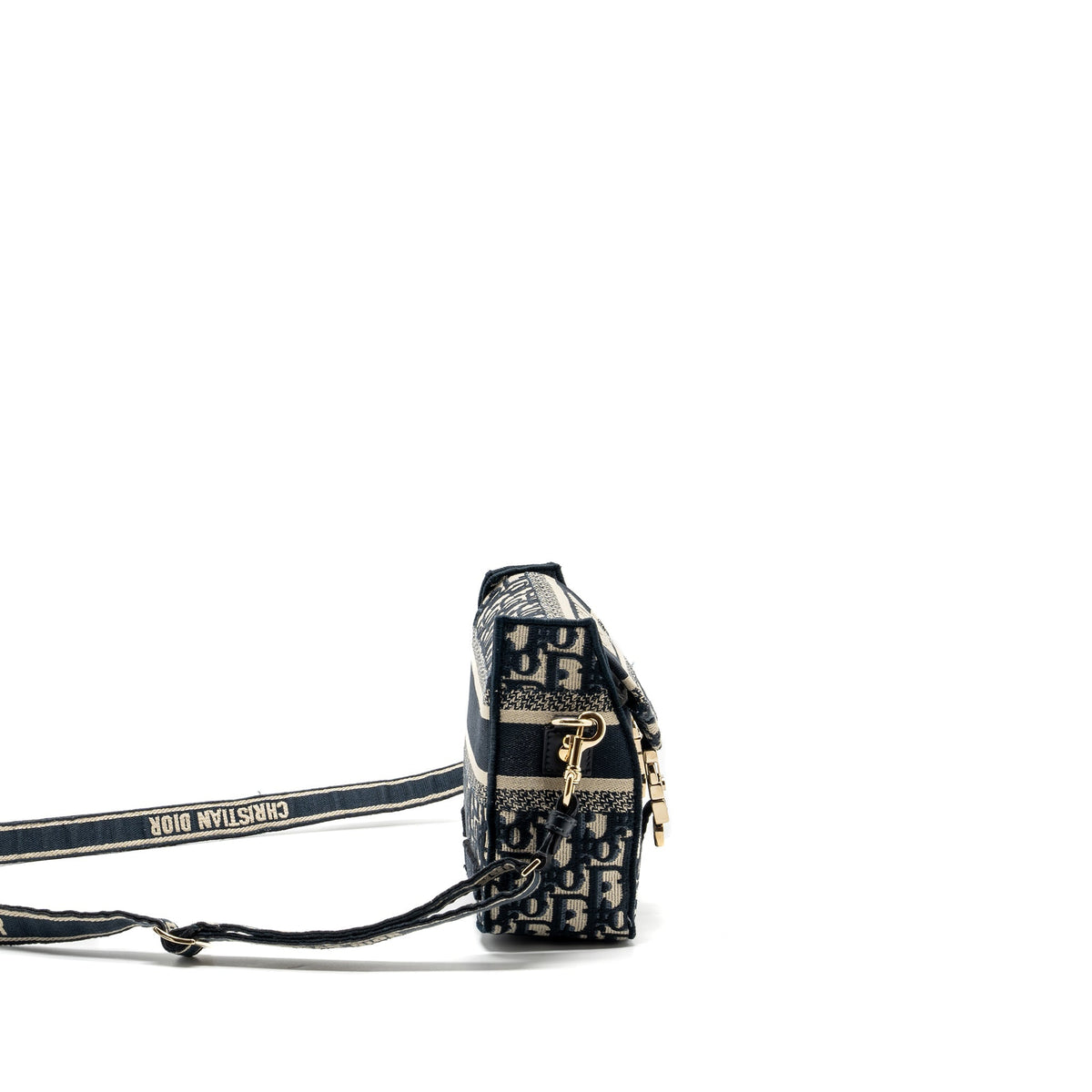 DIOR SMALL DIORCAMP BAG BLUE DIOR OBLIQUE EMBROIDERY GHW