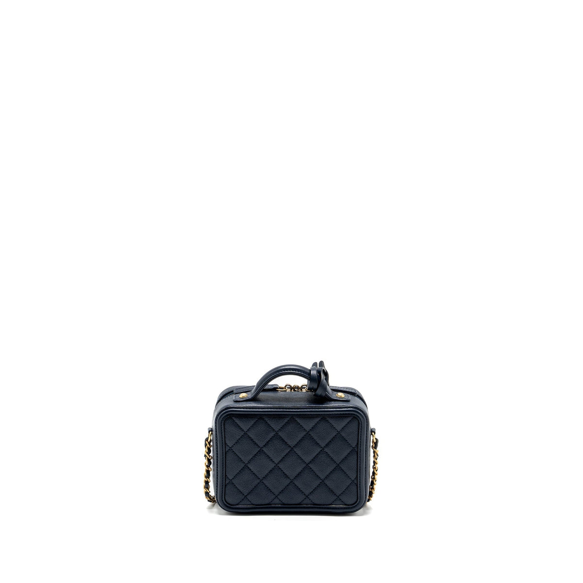CHANEL MINI FILIGREE CAMERA BAG CAVIAR DARK BLUE GHW
