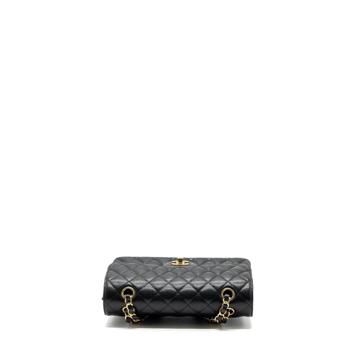 CHANEL SMALL CLASSIC DOUBLE FLAP BAG CAVIAR BLACK GHW(MICROCHIP)