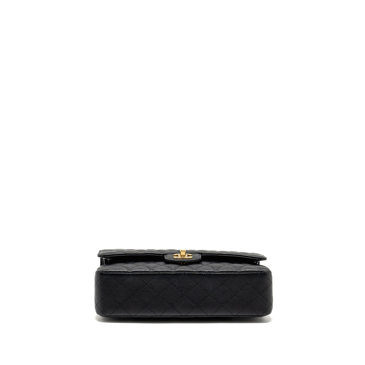 CHANEL MEDIUM CLASSIC DOUBLE  FLAP BAG CAVIAR  BLACK GHW