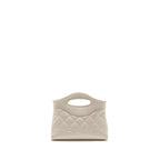CHANEL MINI 31 CLUTCH WITH CHAIN SHINY LAMBSKIN WHITE LGHW (MICROCHIP)