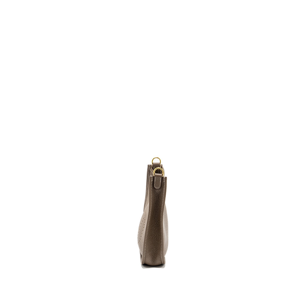 Hermes Mini Evelyne clemence etoupe GHW