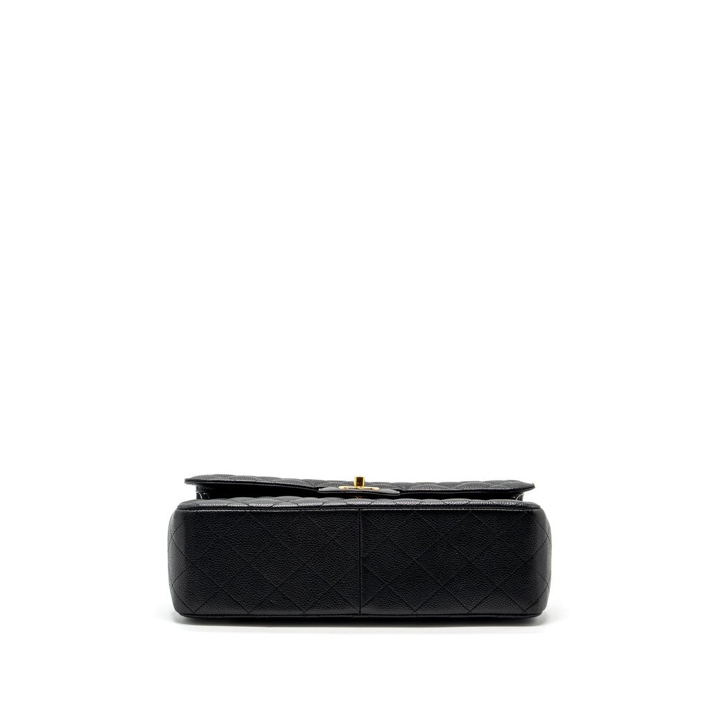 CHANEL JUMBO CLASSIC DOUBLE FLAP BAG CAVIAR BLACK GHW