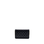 CHANEL BOY WALLET ON CHAIN CAVIAR BLACK LGHW (MICROCHIP)