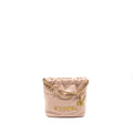 CHANEL MINI 22 BAG SHINY CALFSKIN PINK GHW (MICROCHIP)