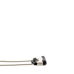CHANEL 31 NANO CLUTCH WITH CHAIN SHINY LAMBSKIN WHITE/BLACK LGHW (MICROCHIP)