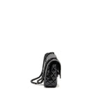 CHANEL MEDIUM CLASSIC DOUBLE FLAP BAG PATENT SO BLACK