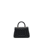 CHANEL SMALL COCO HANDLE CAVIAR BLACK LGHW (MICROCHIP)