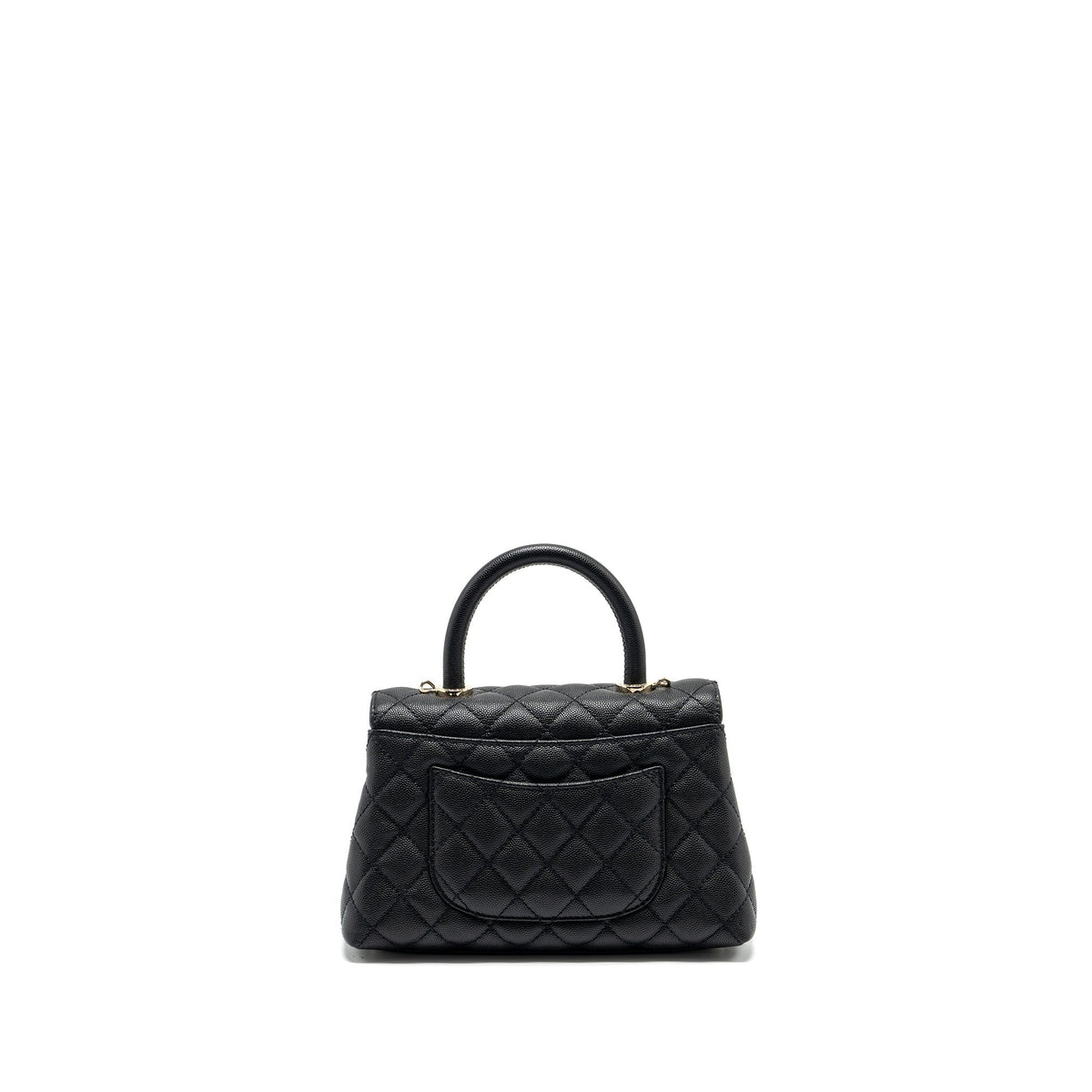 CHANEL SMALL COCO HANDLE CAVIAR BLACK LGHW (MICROCHIP)