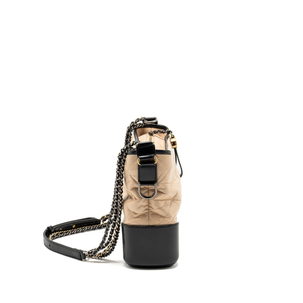CHANEL GABRIELLE HOBO BAG CALFSKIN BEIGE MULTICOLOUR HARDWARE