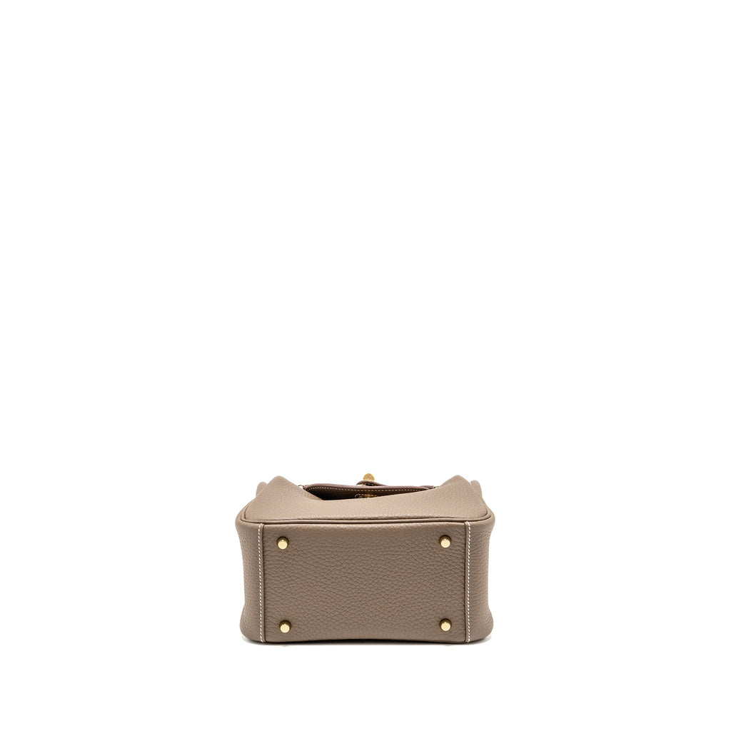 Hermes Mini Lindy Clemence Etoupe GHW