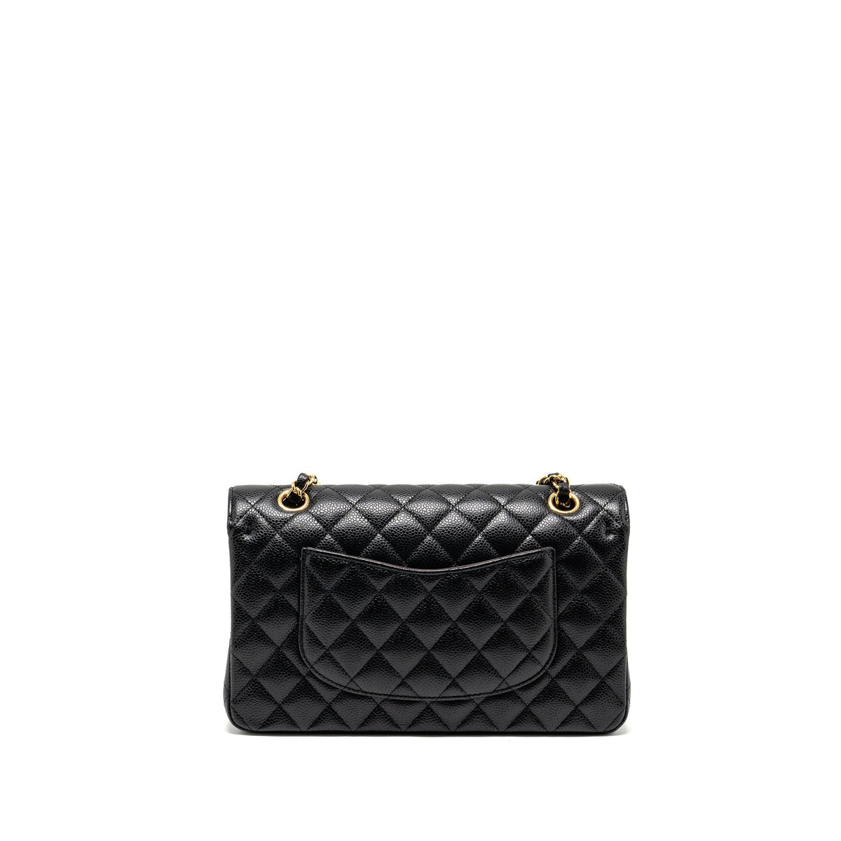 CHANEL MEDIUM CLASSIC DOUBLE  FLAP BAG CAVIAR  BLACK GHW