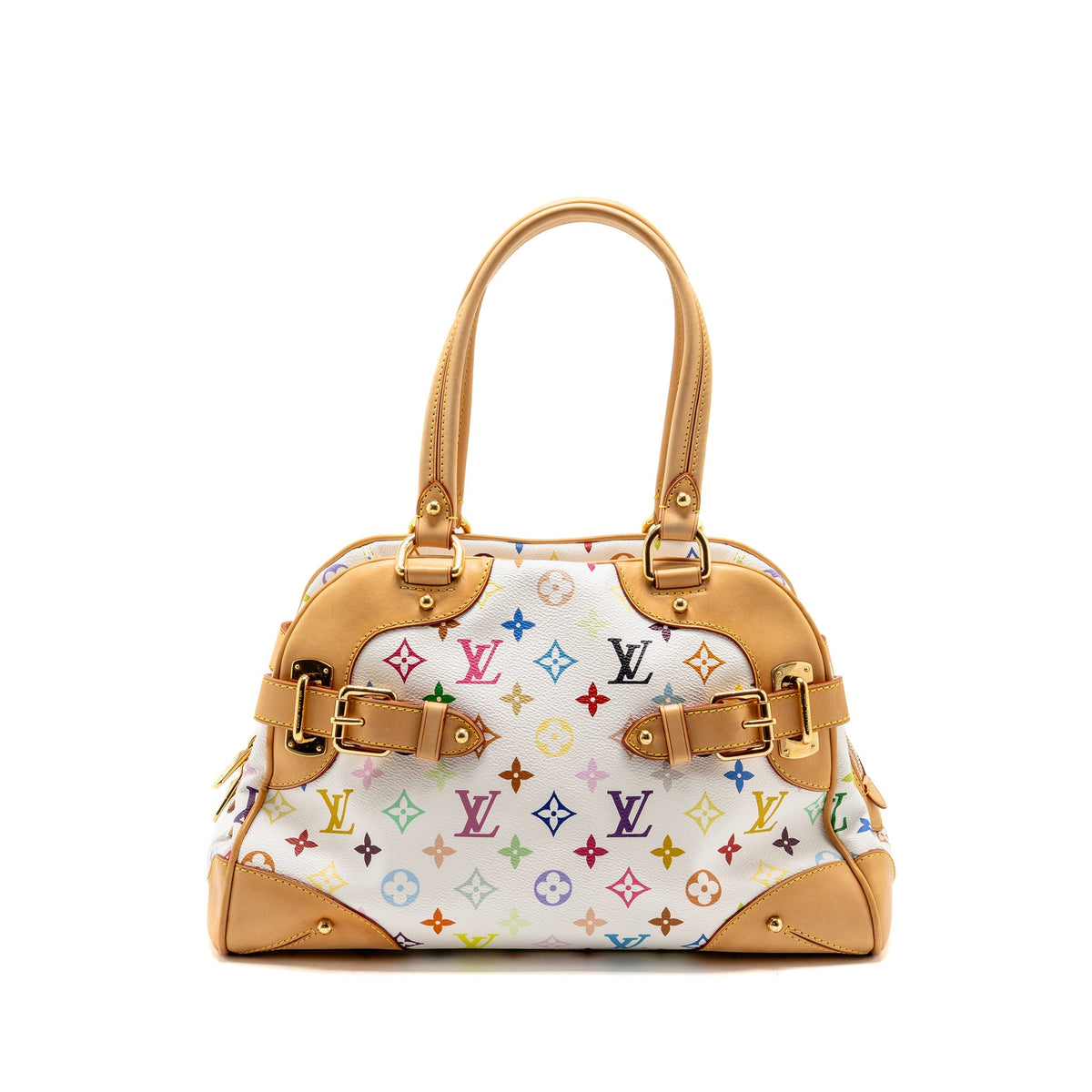 Louis Vuitton Claudia Tote Bag White/Multicoloured Monogram Canvas GHW