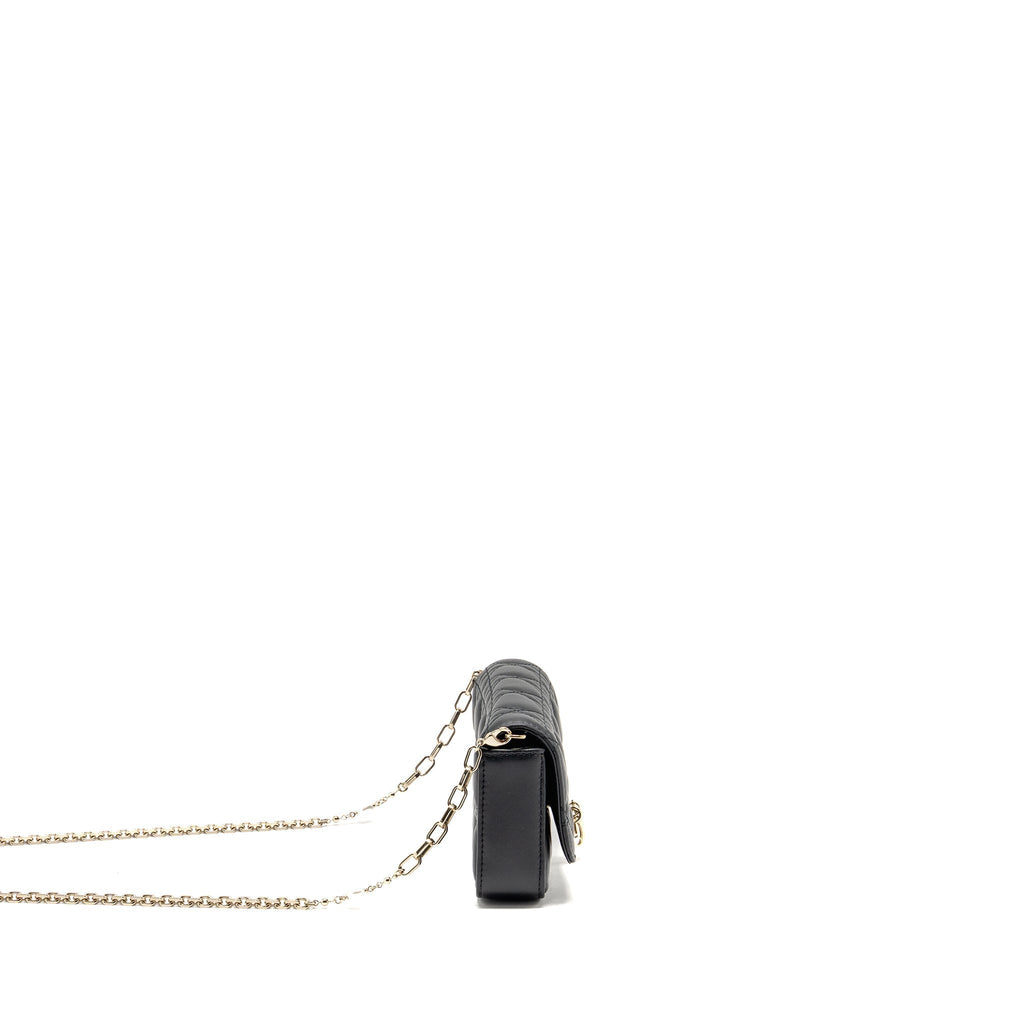 DIOR MY DIOR - DIOR TALK PHONE POUCH LAMBSKIN BLACK LGHW