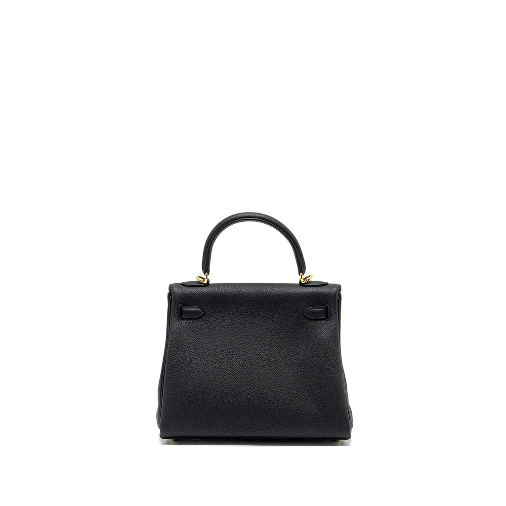 Hermes Kelly 25 Togo Black GHW