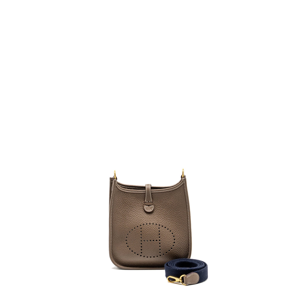 Hermes Mini Evelyne clemence etoupe GHW