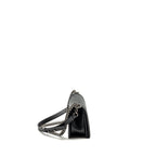 CHANEL MEDIUM BOY BAG CALFSKIN BLACK RUTHENIUM HARDWARE